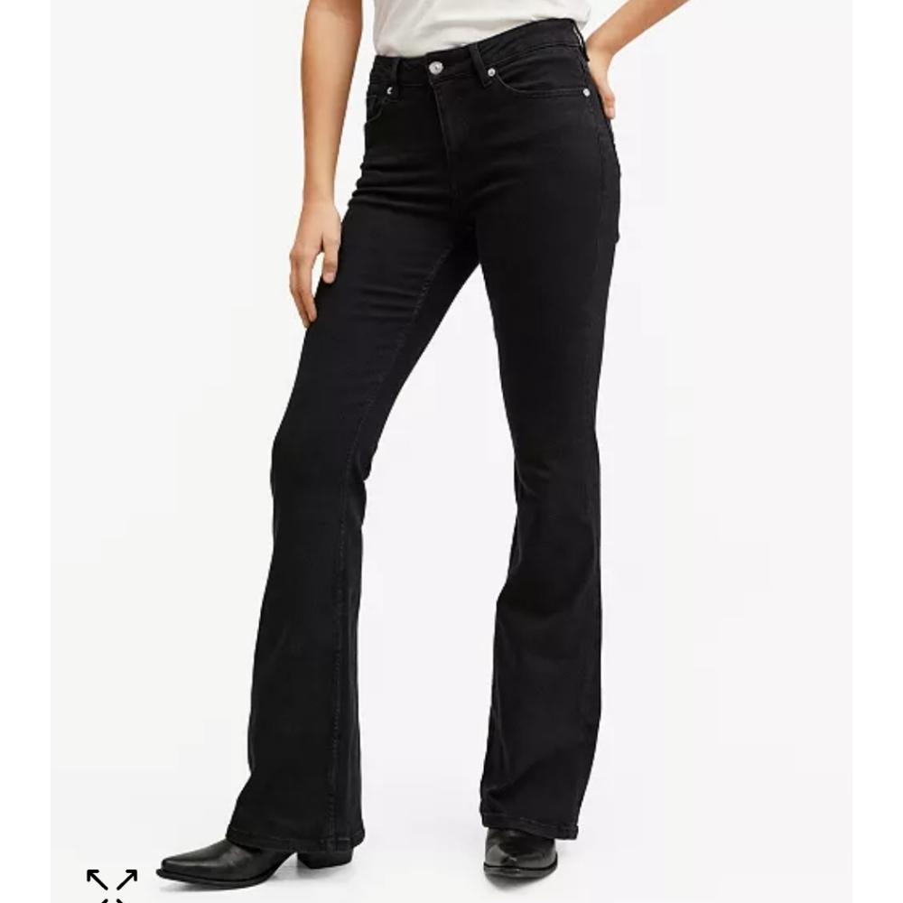 MANGO mid rise flared jeans
